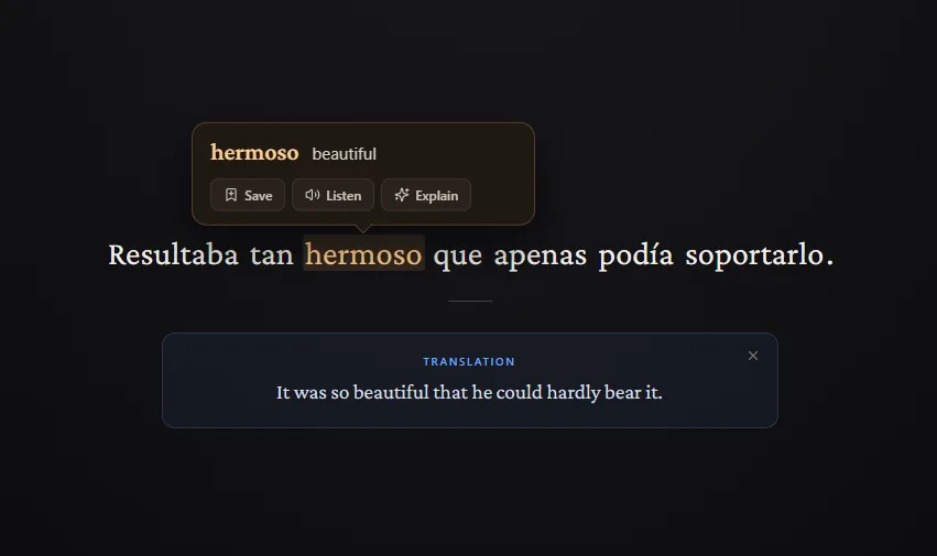 Readioma Reader Interface
