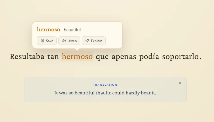 Readioma Reader Interface